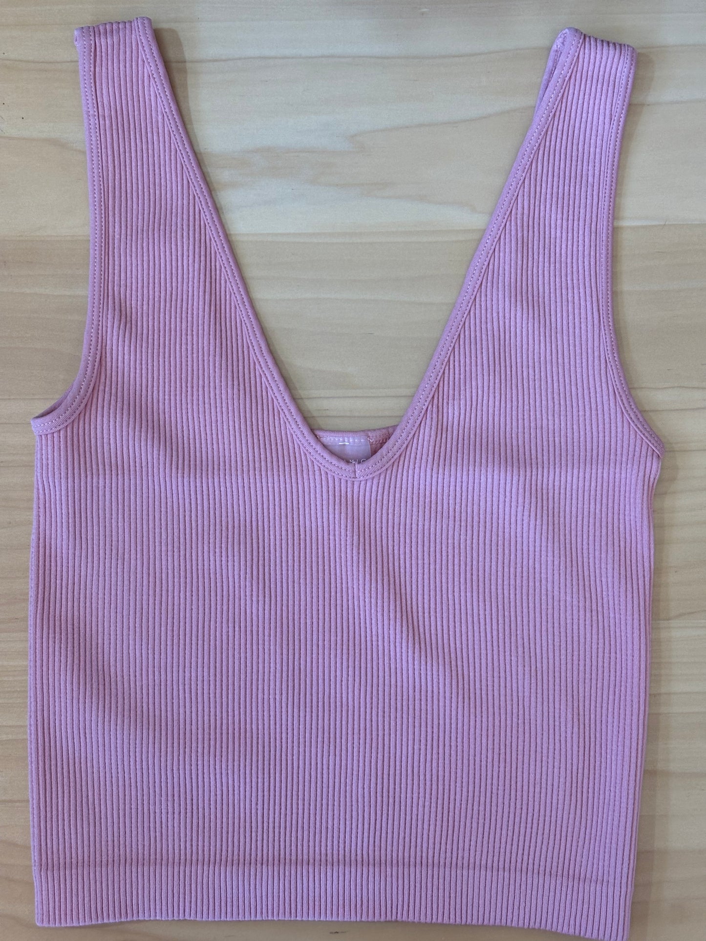 Thick Ribbed V-Neck Tanks