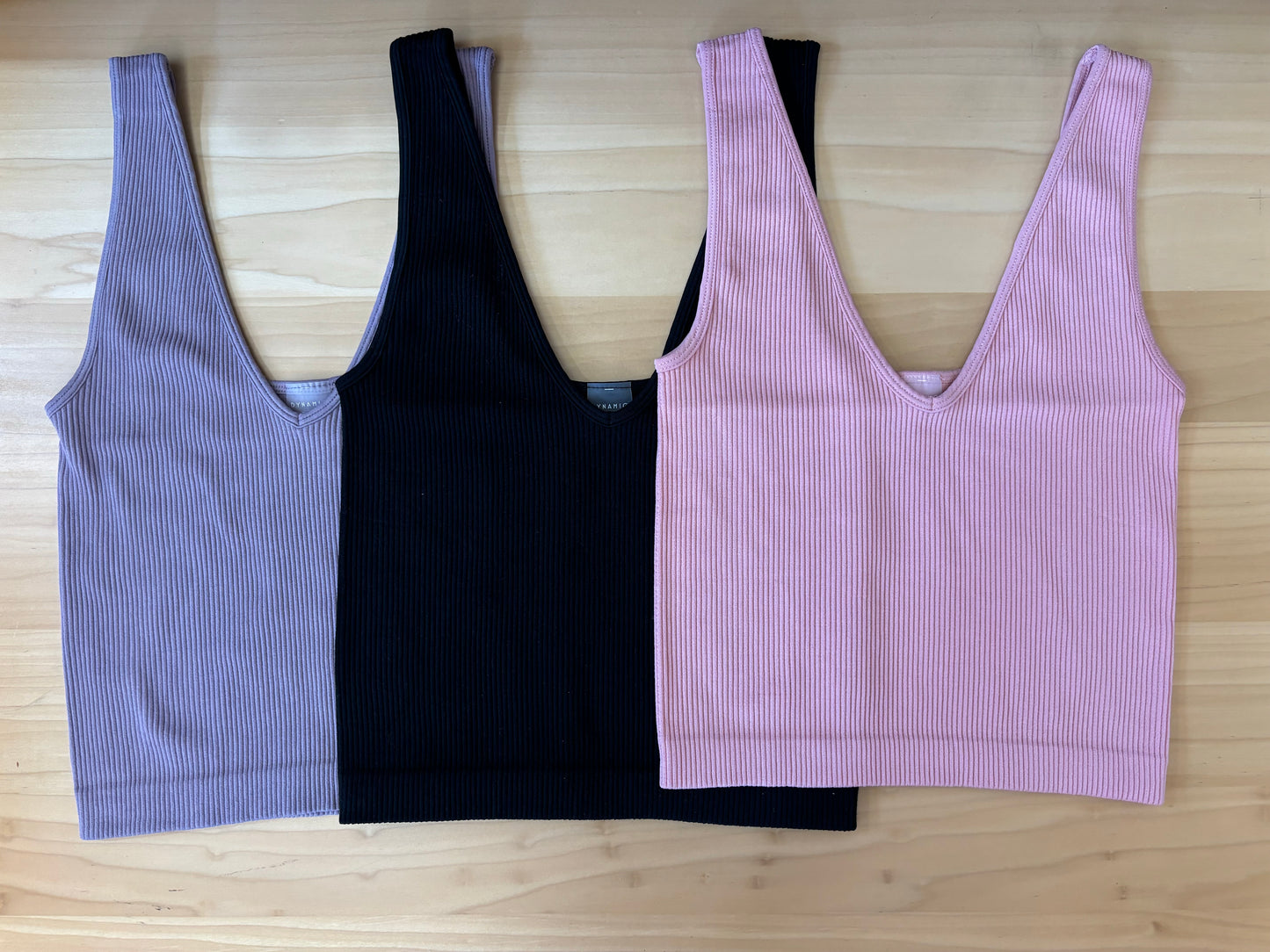 Thick Ribbed V-Neck Tanks