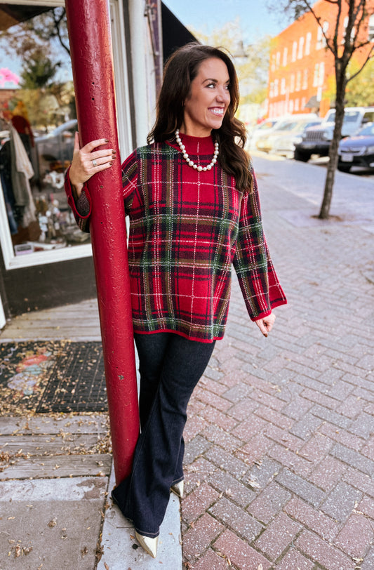 Adelina Plaid Sweater