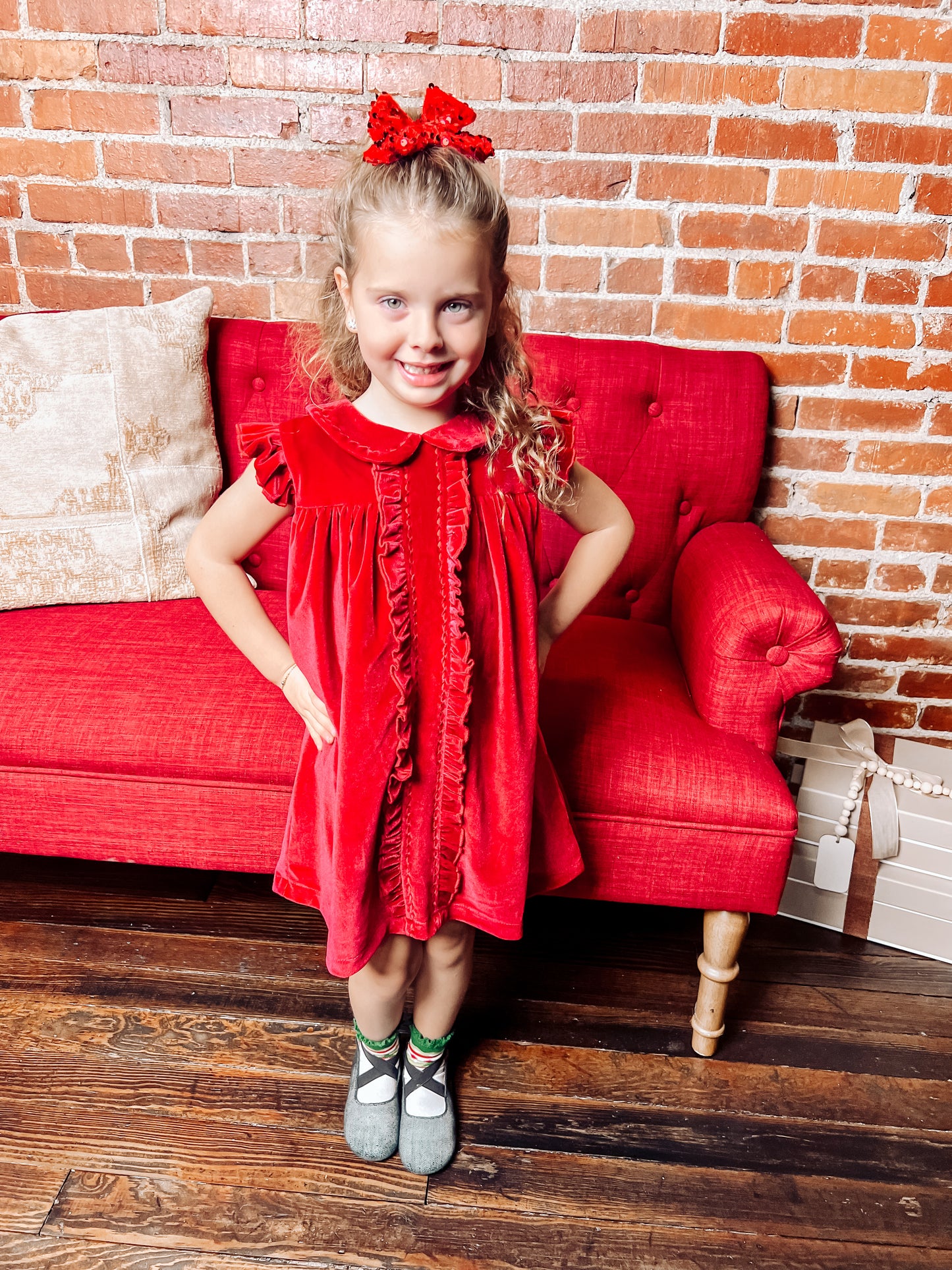 Baby Fiona Dress Ruby Red