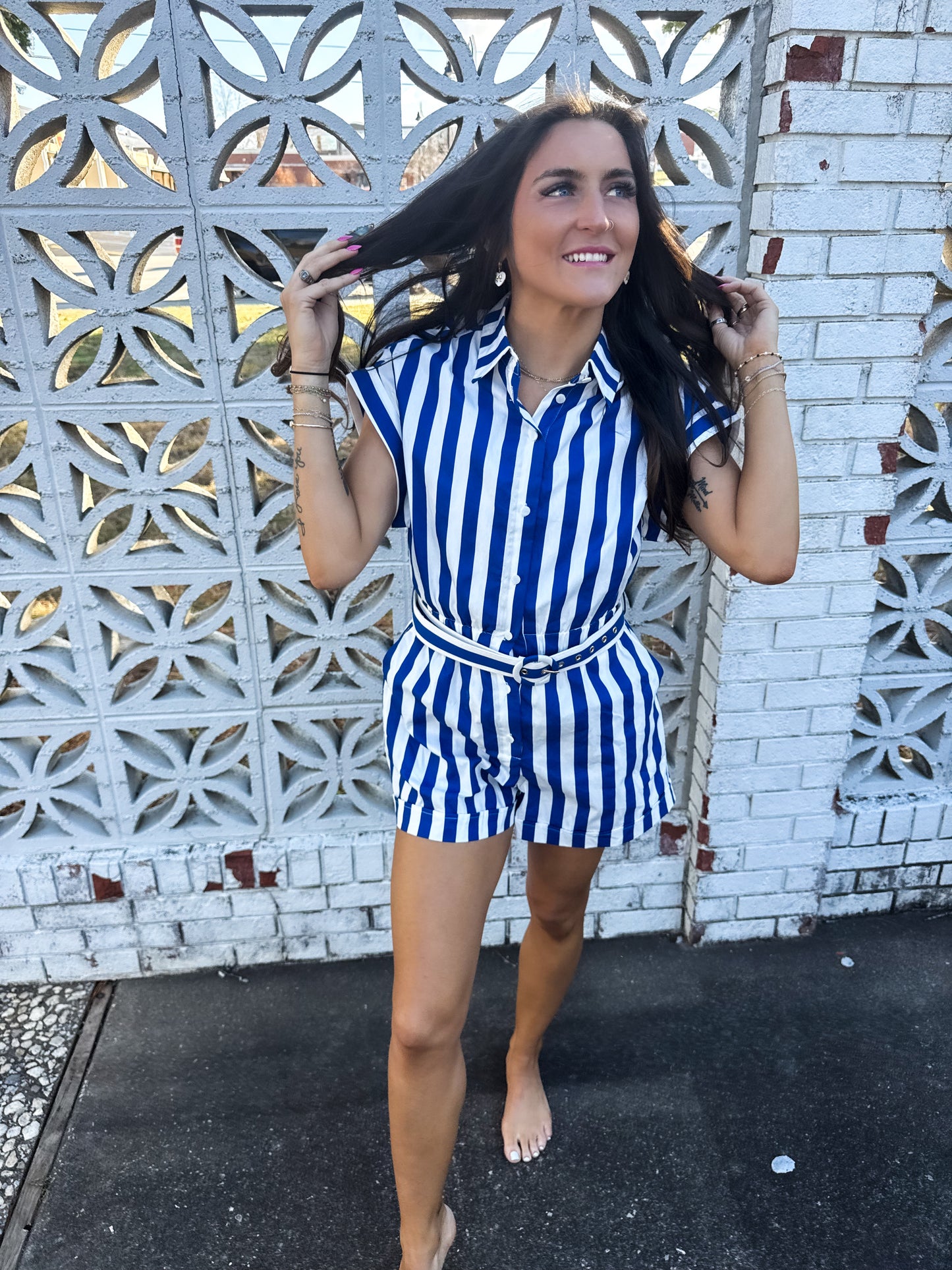 Royal Blue Natalia Romper