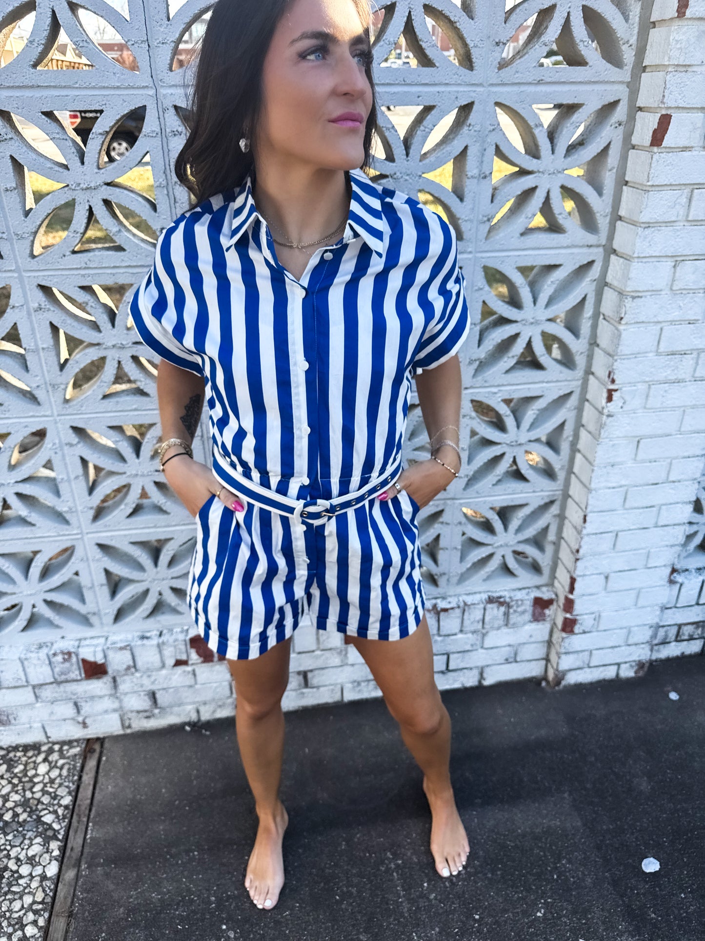 Royal Blue Natalia Romper