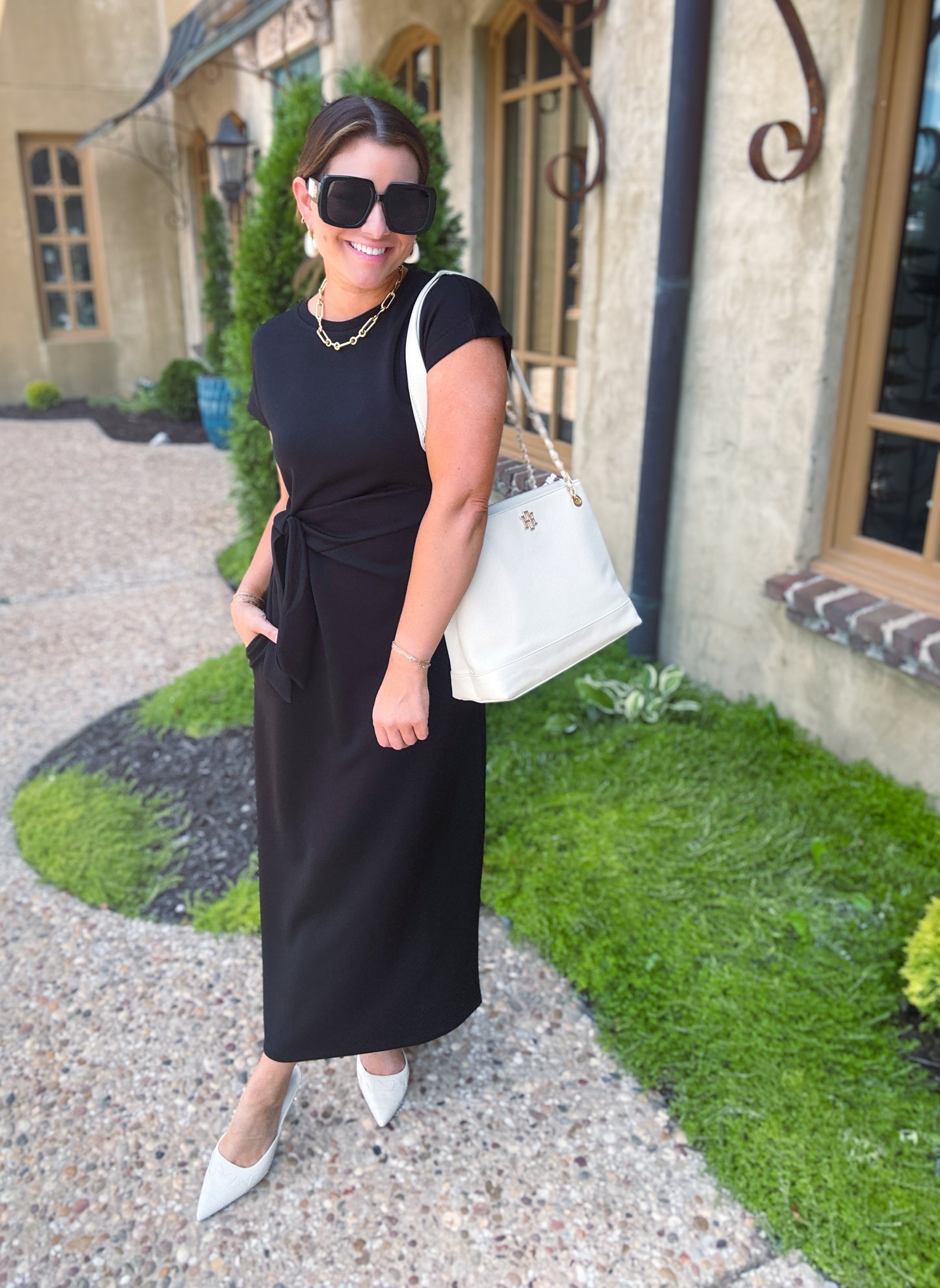 Libby Side Tie Midi Dress