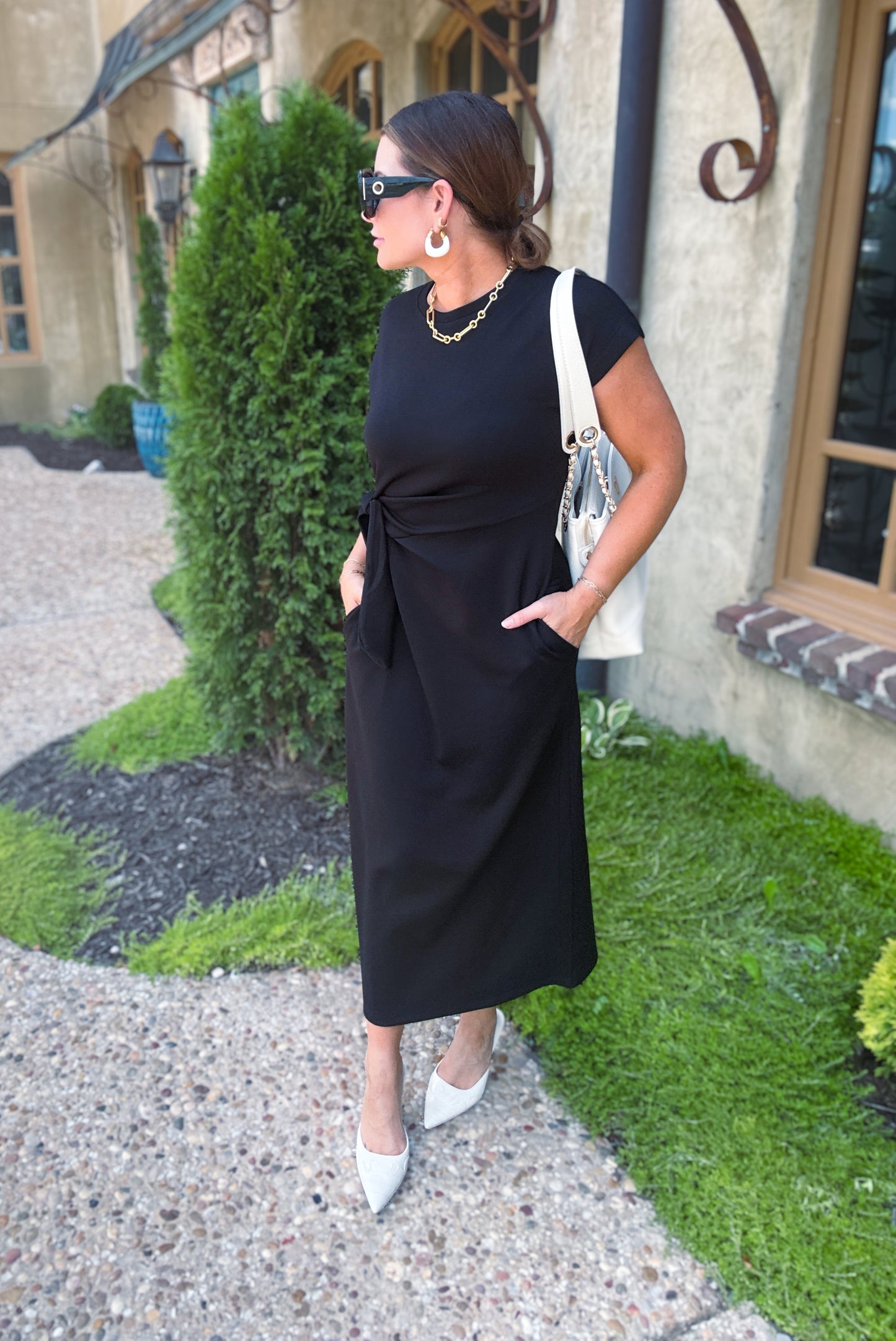 Libby Side Tie Midi Dress