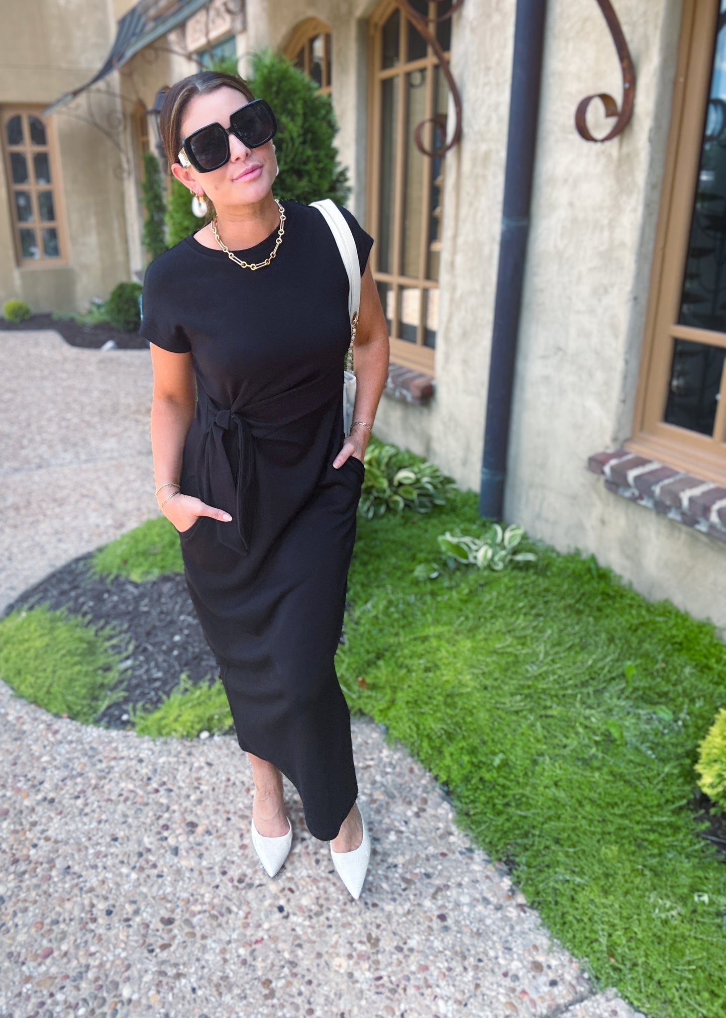 Libby Side Tie Midi Dress