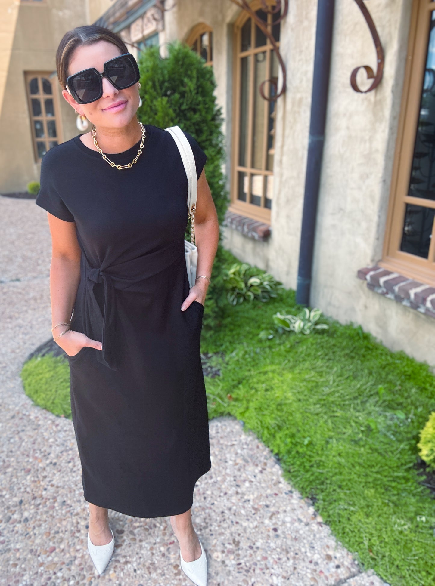 Libby Side Tie Midi Dress