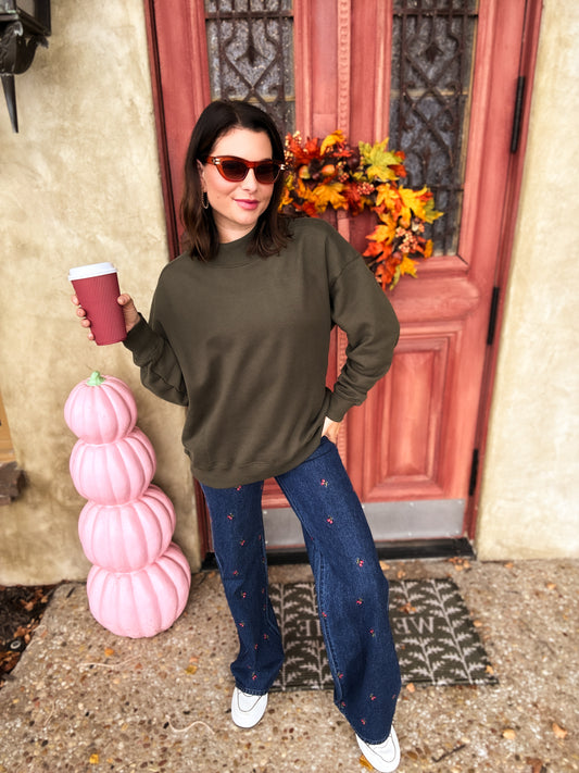 Army Olive Surfwash Mockneck
