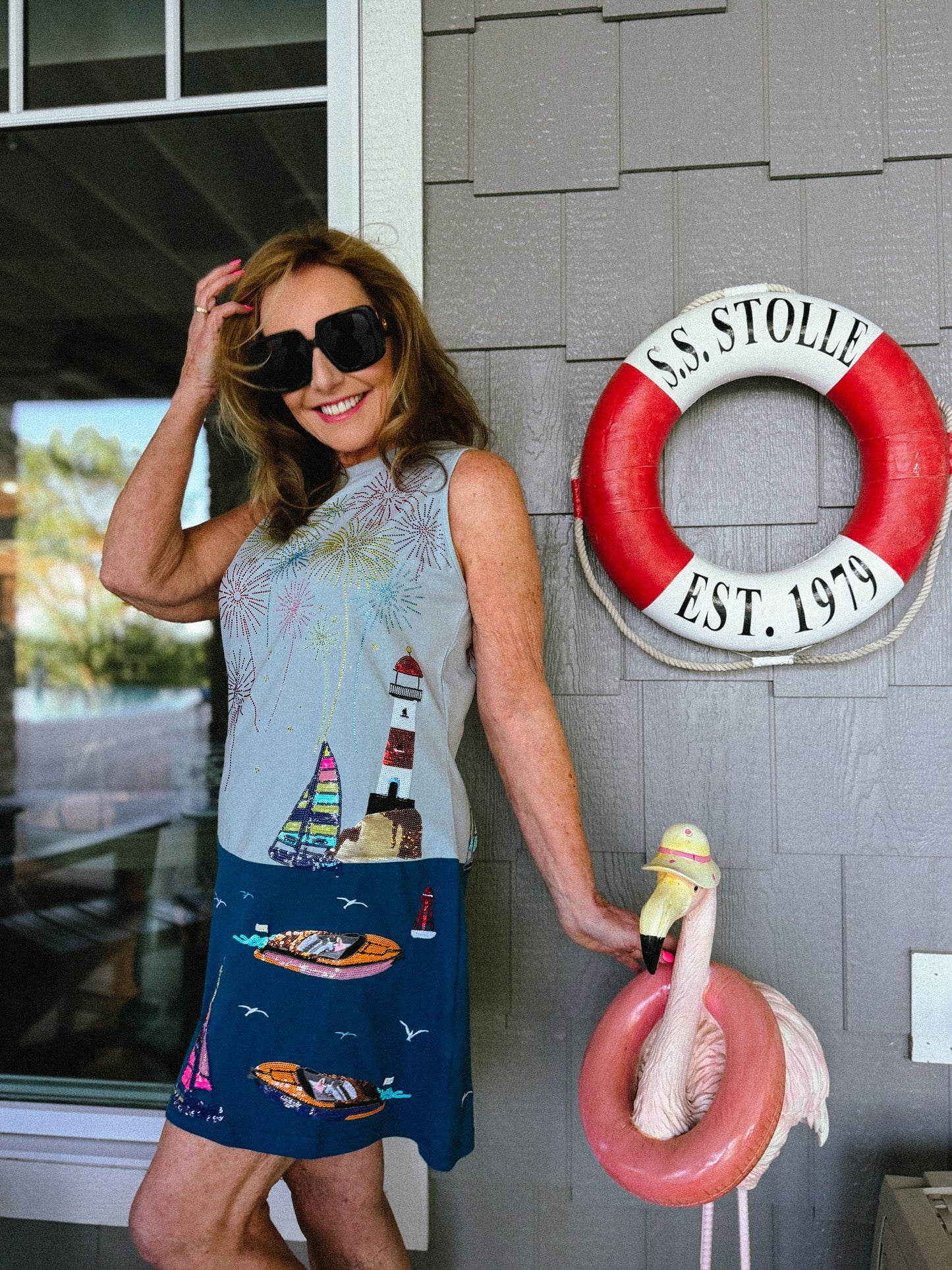 Fireworks & Boats Tank Dress