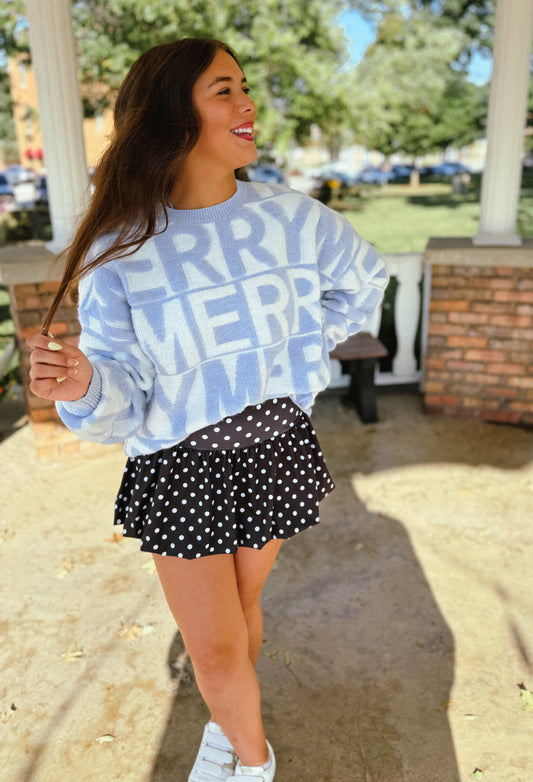 Powder Blue Merry Sweater