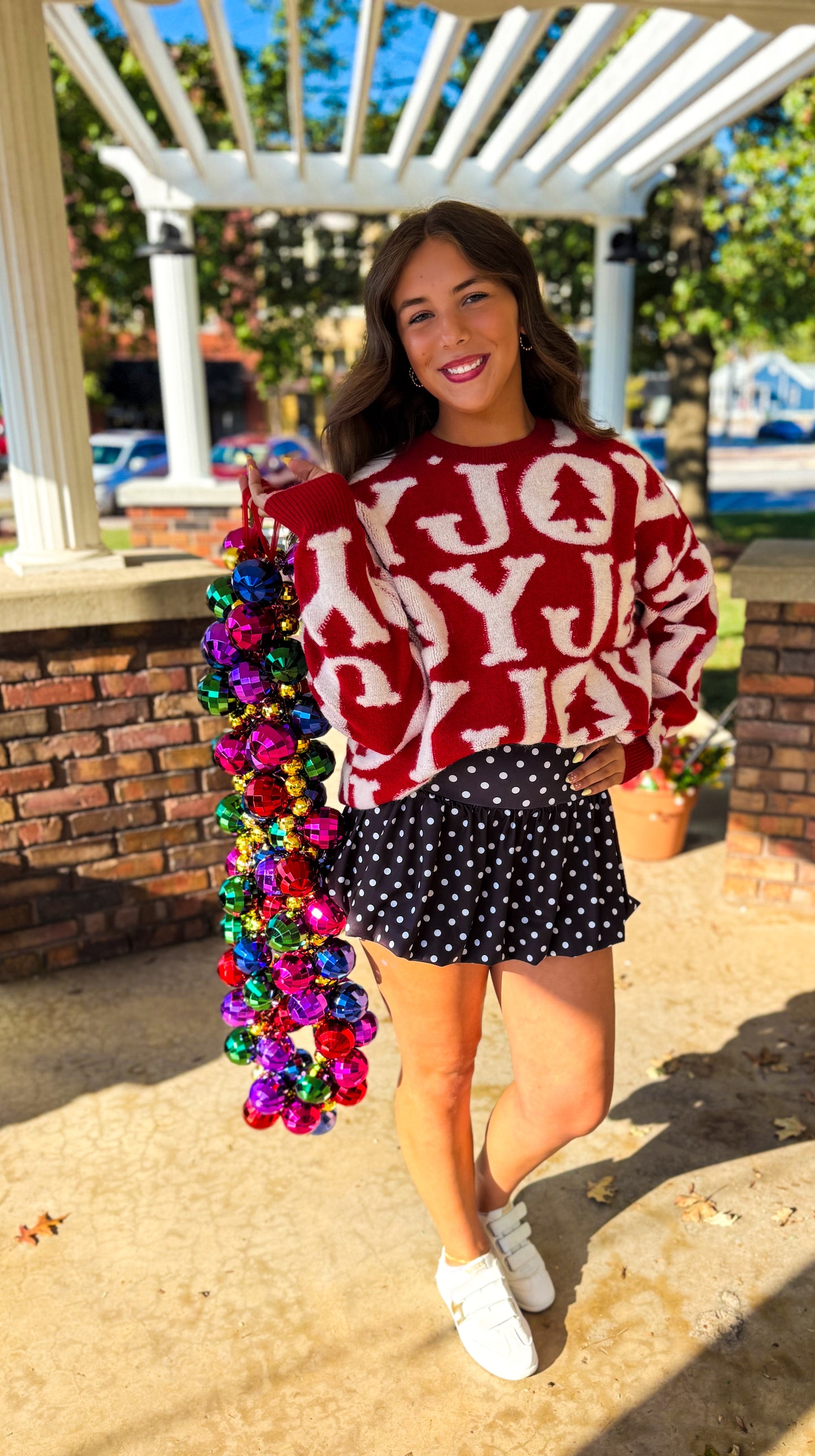 Holiday Red Joy Sweater