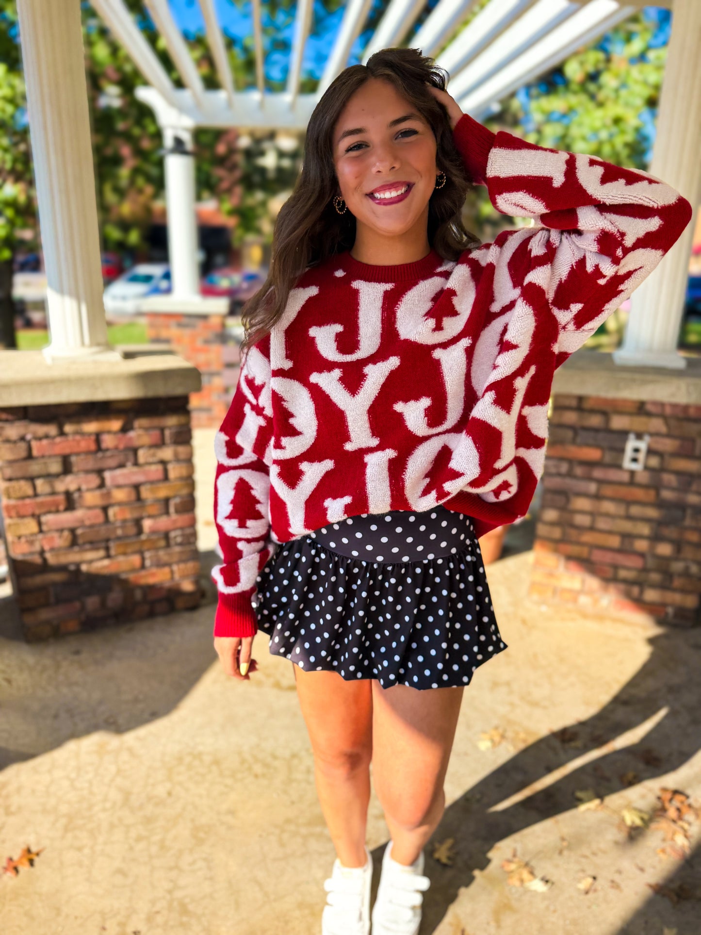 Holiday Red Joy Sweater