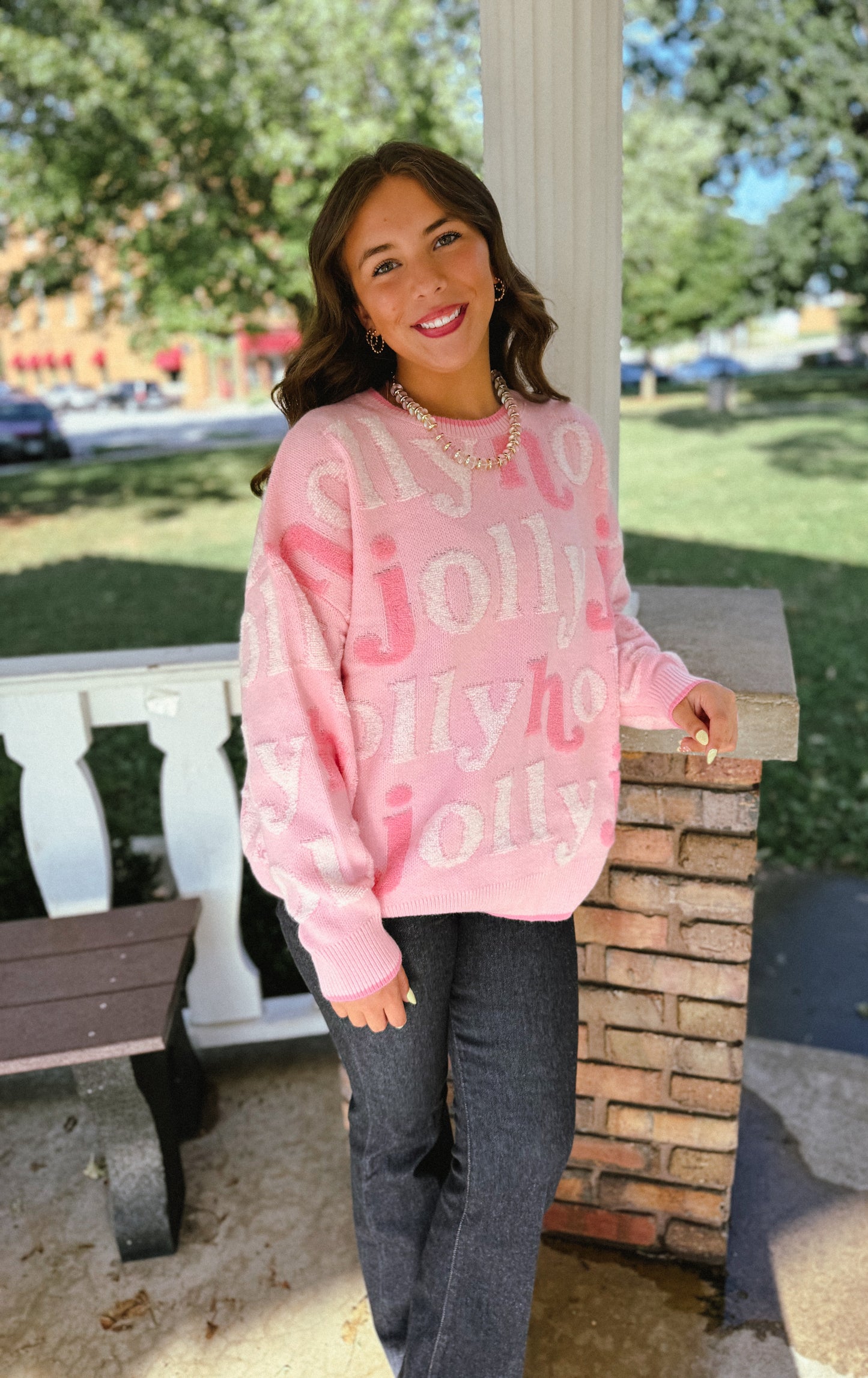 Candy Pink Holly Jolly Sweater