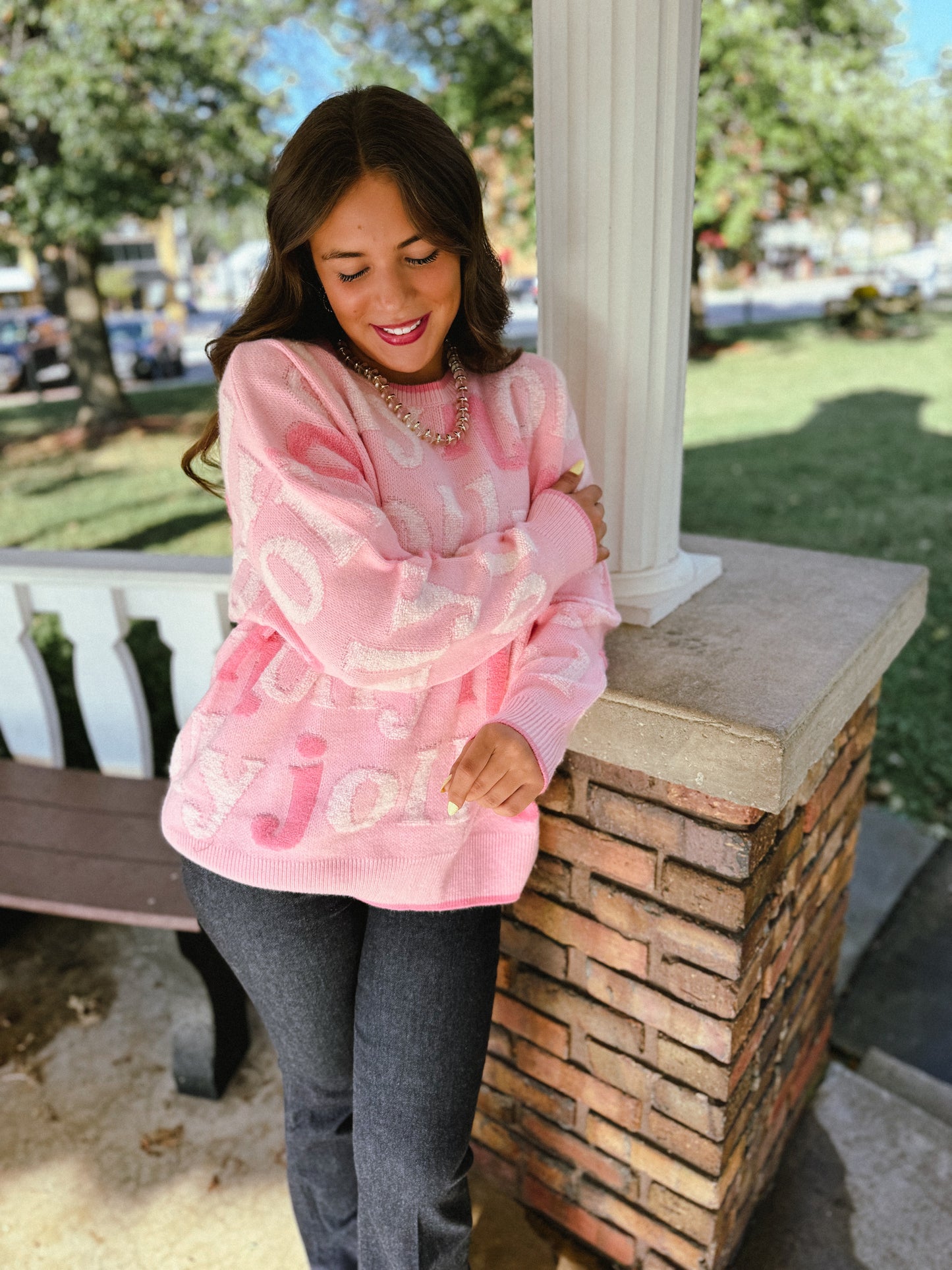 Candy Pink Holly Jolly Sweater