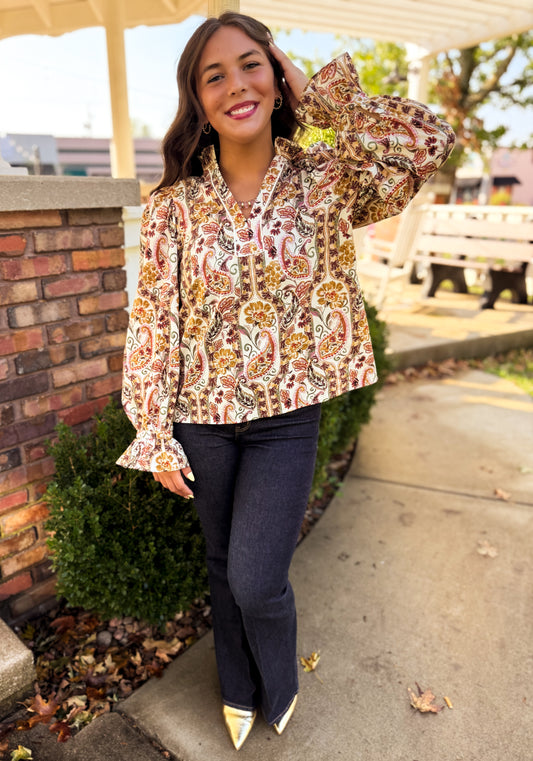 Sarah Paisley Blouse