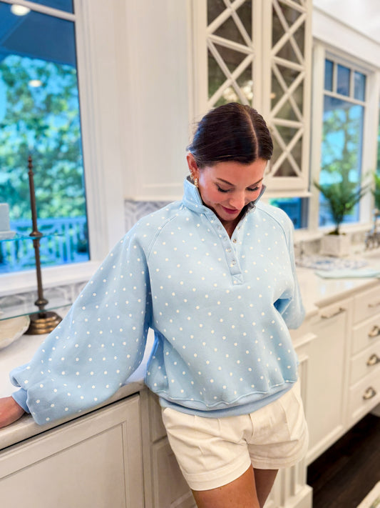 Piper Polka Dot Snap Button Pullover