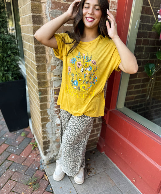 Golden Wildflower Graphic Tee