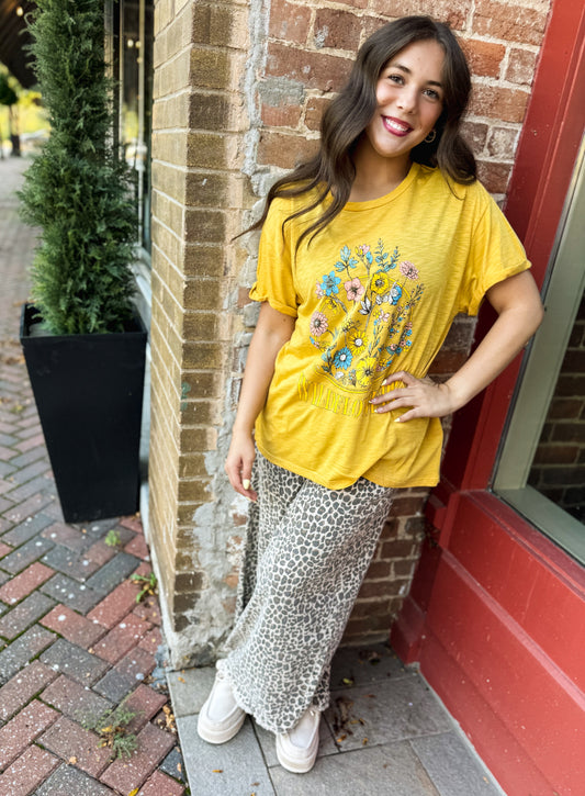 Golden Wildflower Graphic Tee