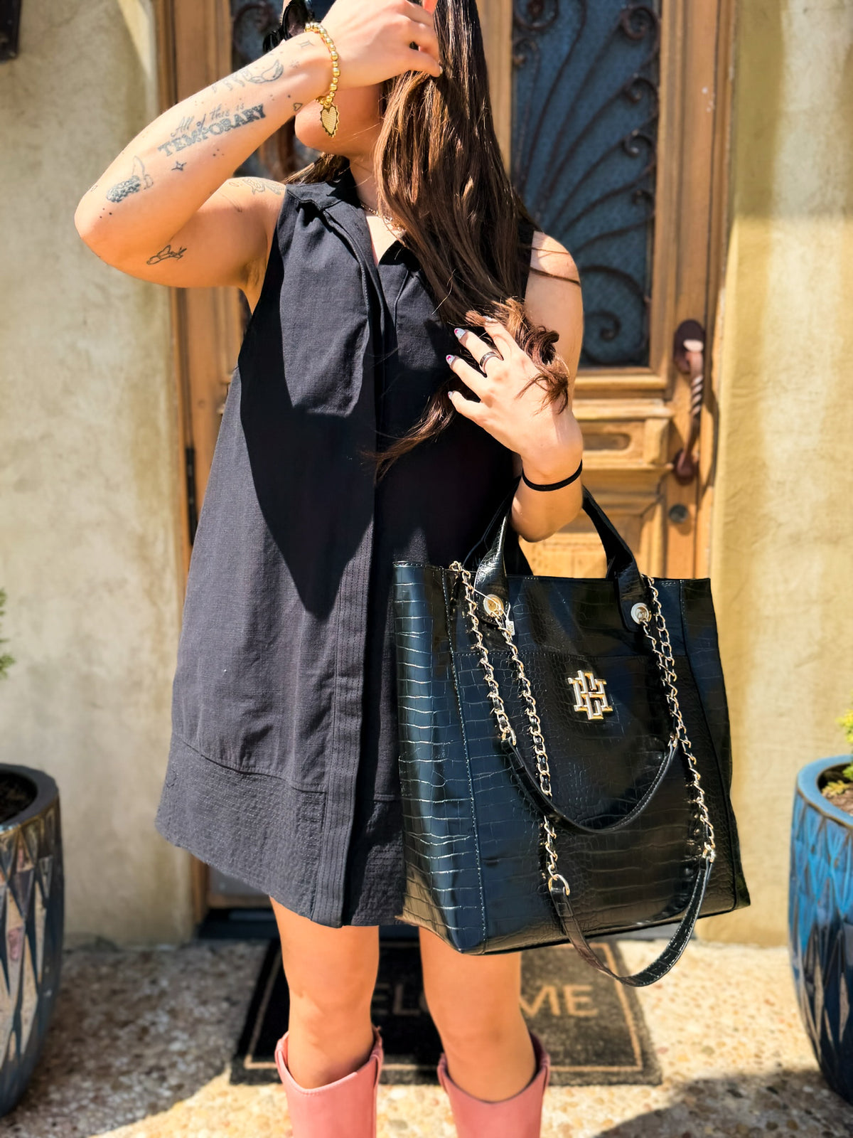 Emily Black Mini Dress