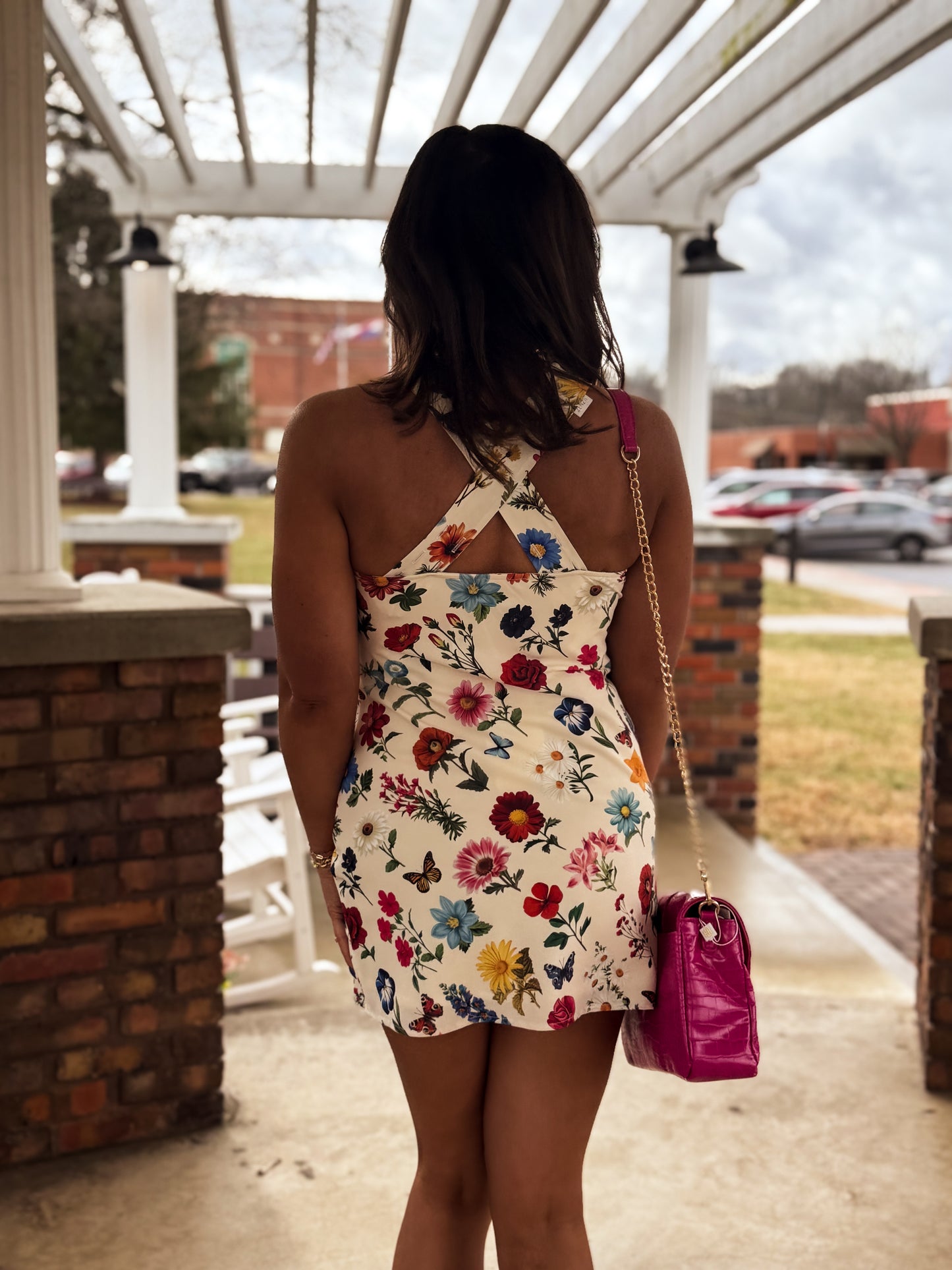 French Floral Emily Mini Dress
