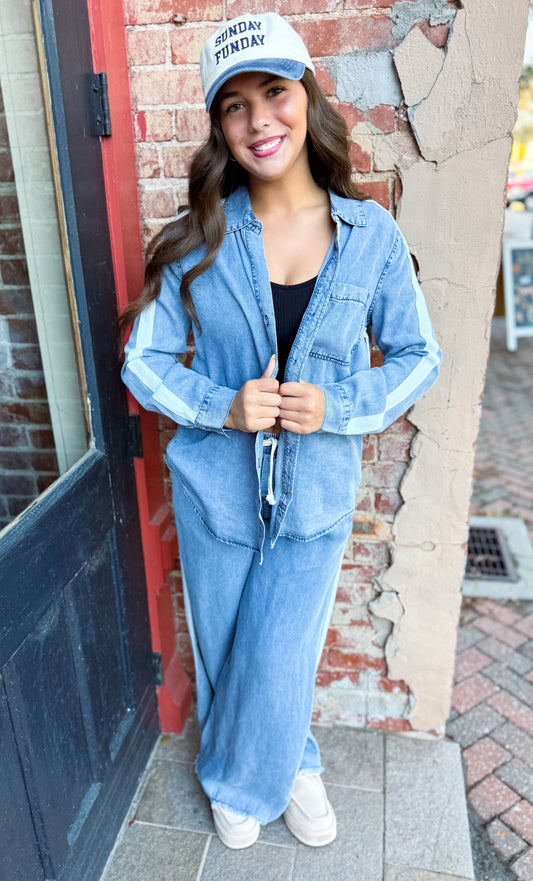 Modern Millennial Washed Denim Top