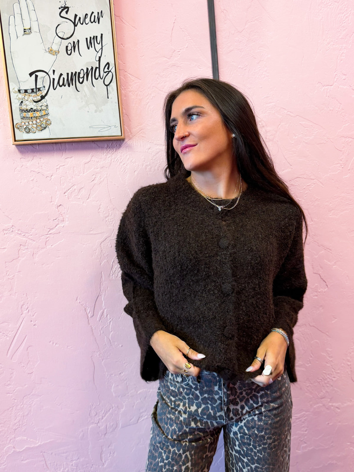 Teddi Chocolate Brown Cardigan