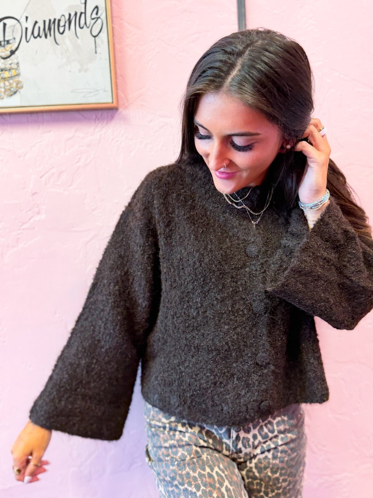 Teddi Chocolate Brown Cardigan