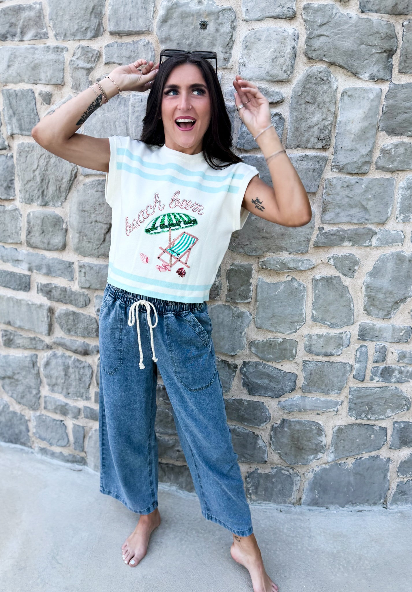 Beach Bum Sweater Top