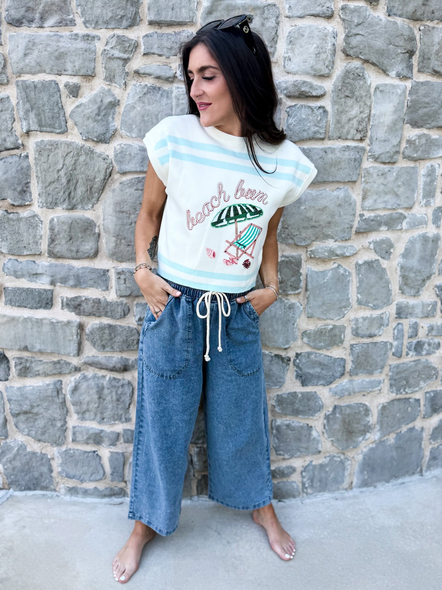 Beach Bum Sweater Top