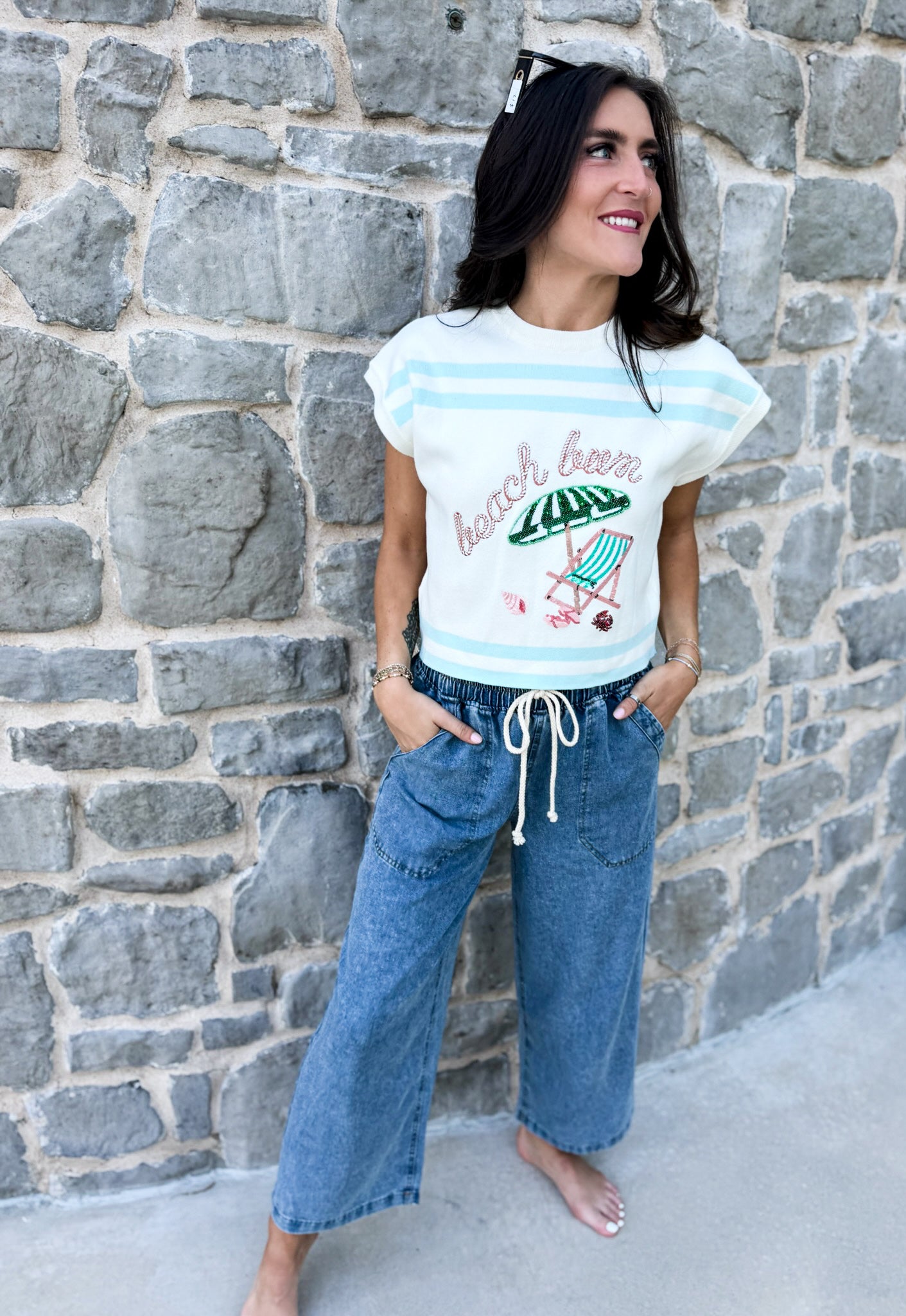 Beach Bum Sweater Top