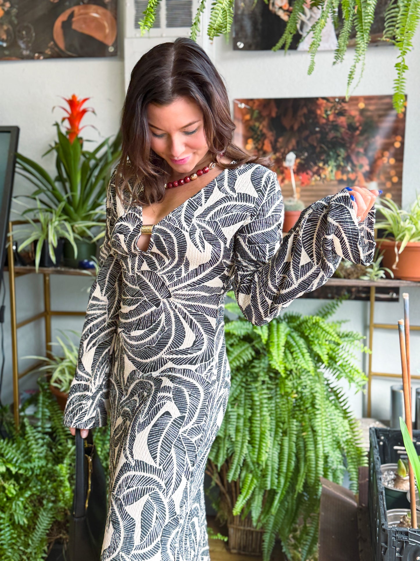 Saltwater Bell Sleeve Maxi Dress