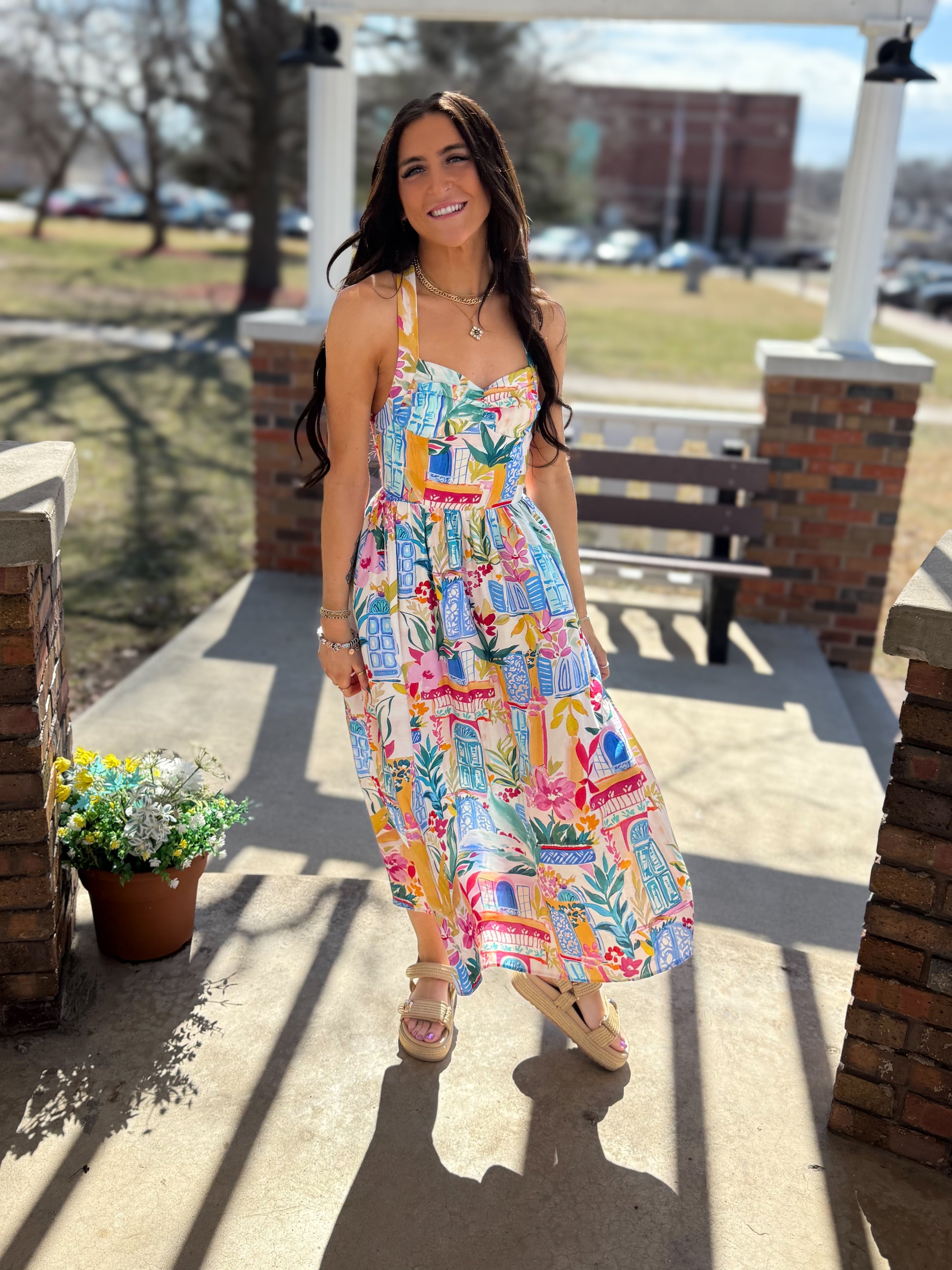 Long Summer Halter Neck Midi Dress Shop Closet Chic Boutique Long Summer Halter Neck Midi Dress Shop Closet Chic Boutique