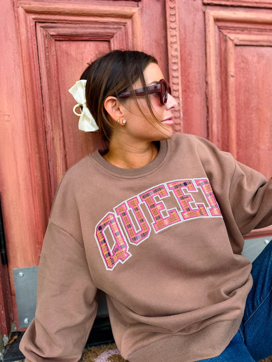 Brown Plaid Queen Sweatshirt
