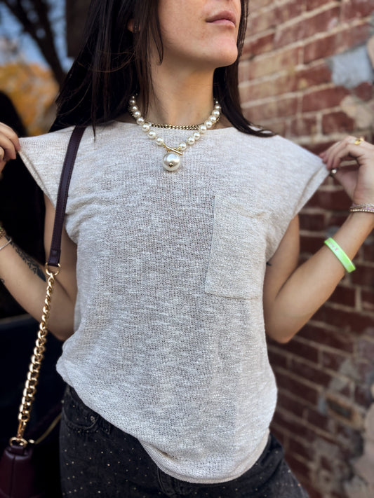 Easy Oatmeal Knit Top