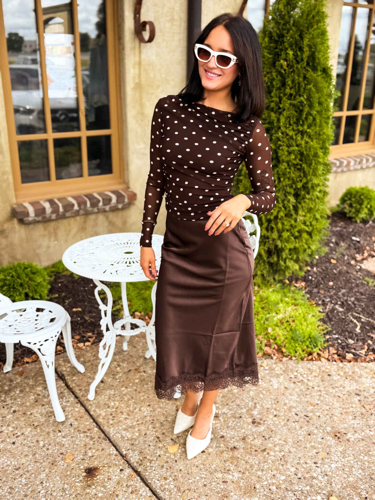 Chocolate Kiss Satin Skirt