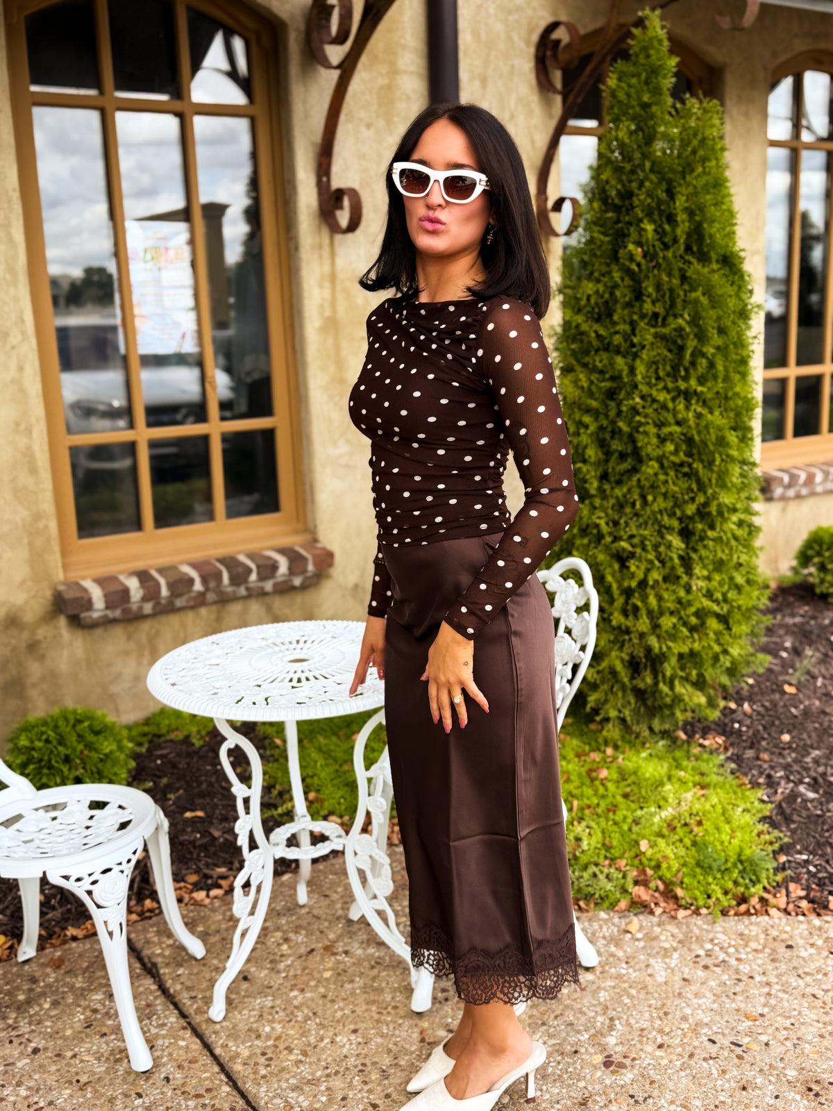 Chocolate Kiss Satin Skirt