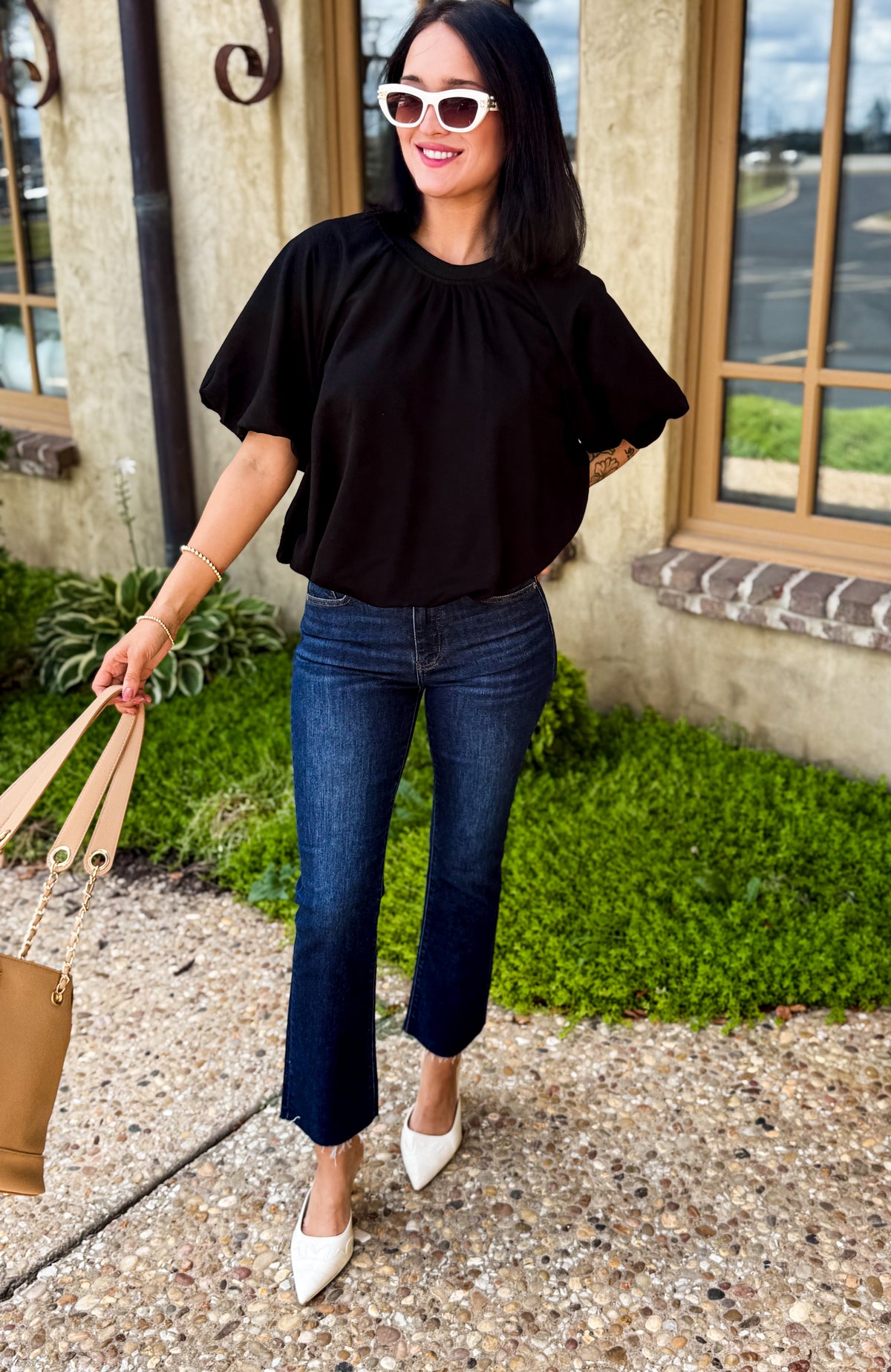 Easy Does It Bubble Hem Top