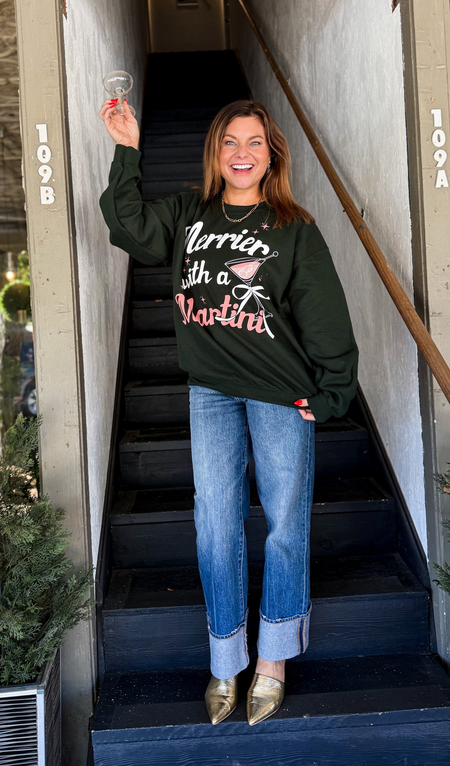 Merry Martini Christmas Sweatshirt