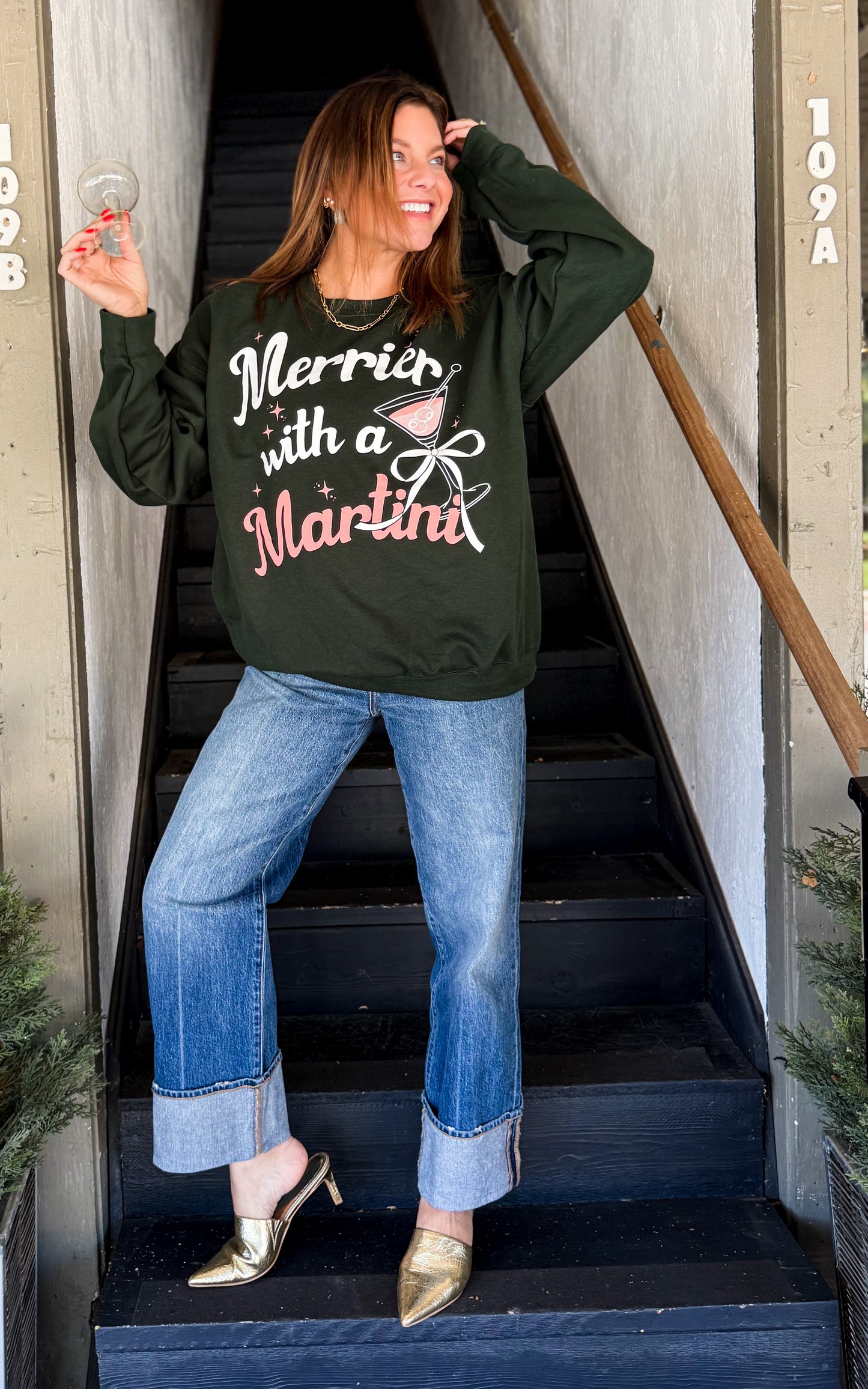 Merry Martini Christmas Sweatshirt