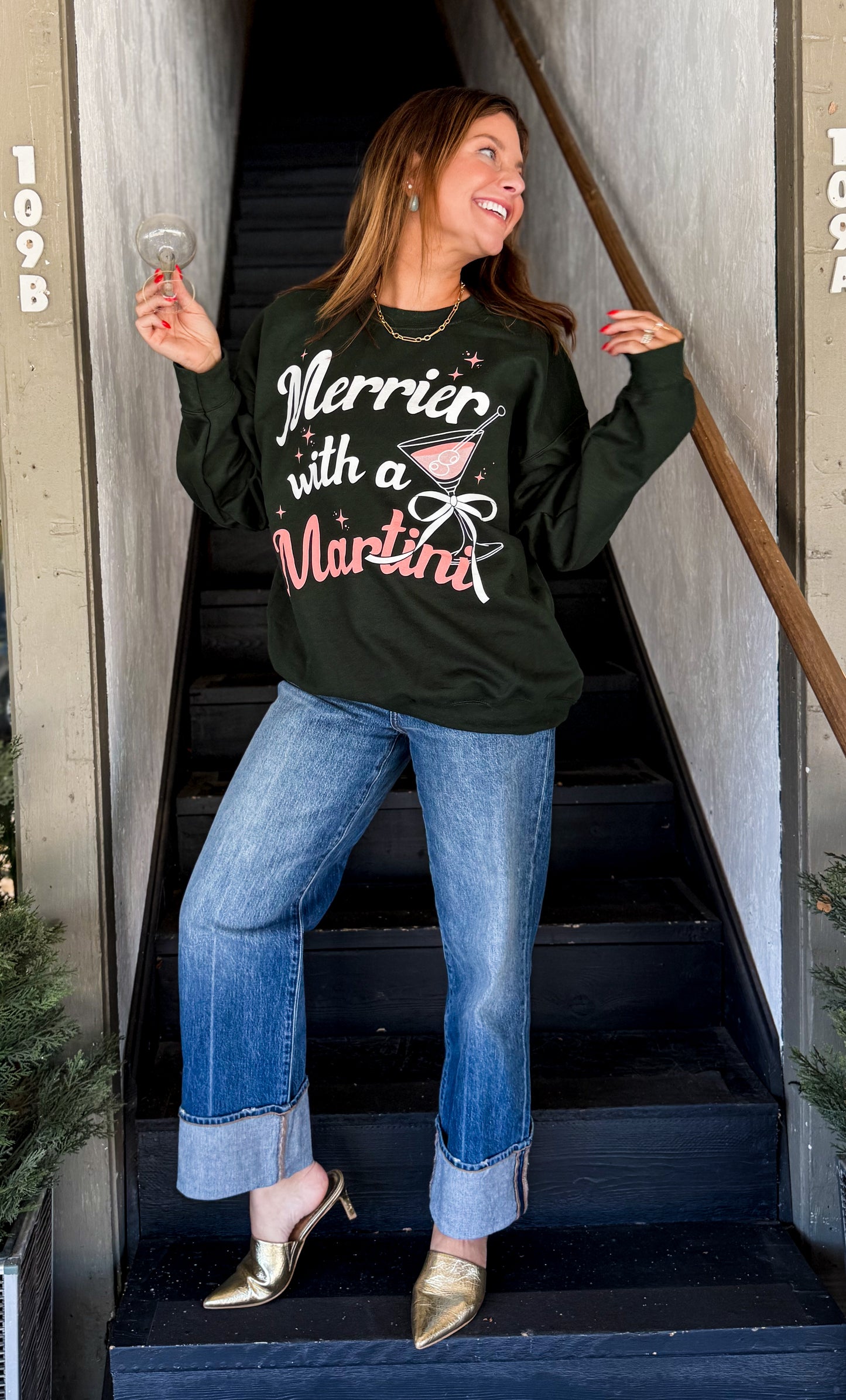 Merry Martini Christmas Sweatshirt