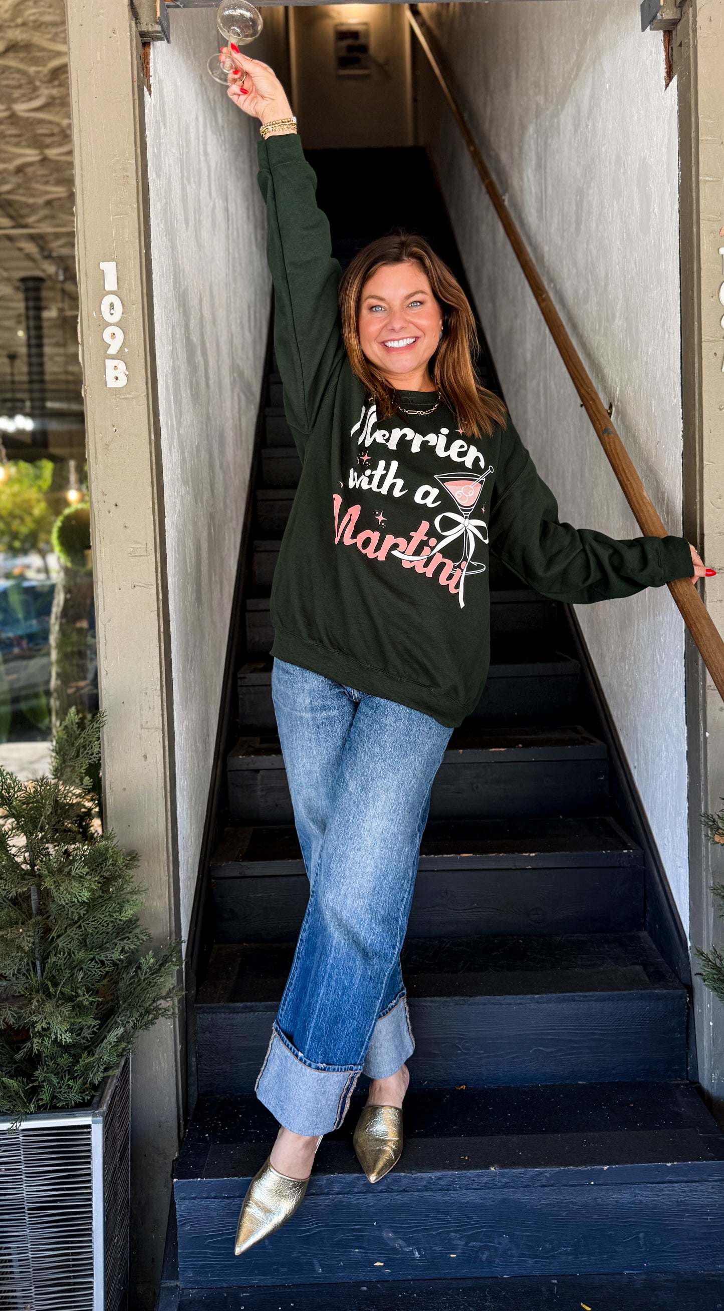 Merry Martini Christmas Sweatshirt
