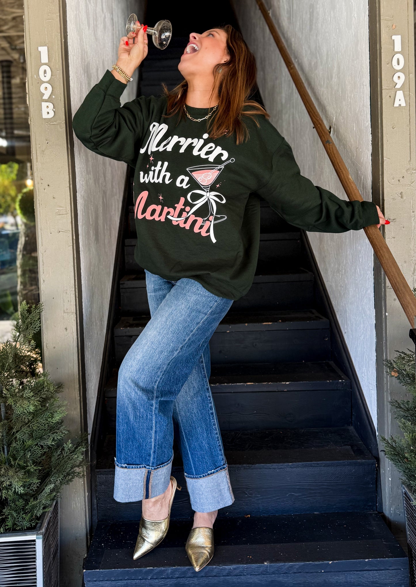 Merry Martini Christmas Sweatshirt