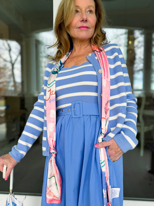 Kennedy Cardigan in Spa Blue