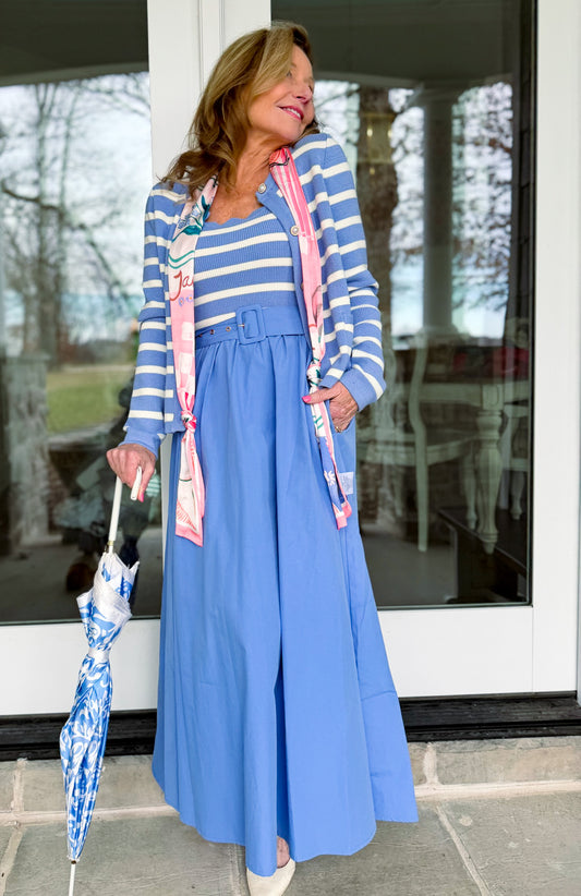 Greer Midi Dress in Spa Blue