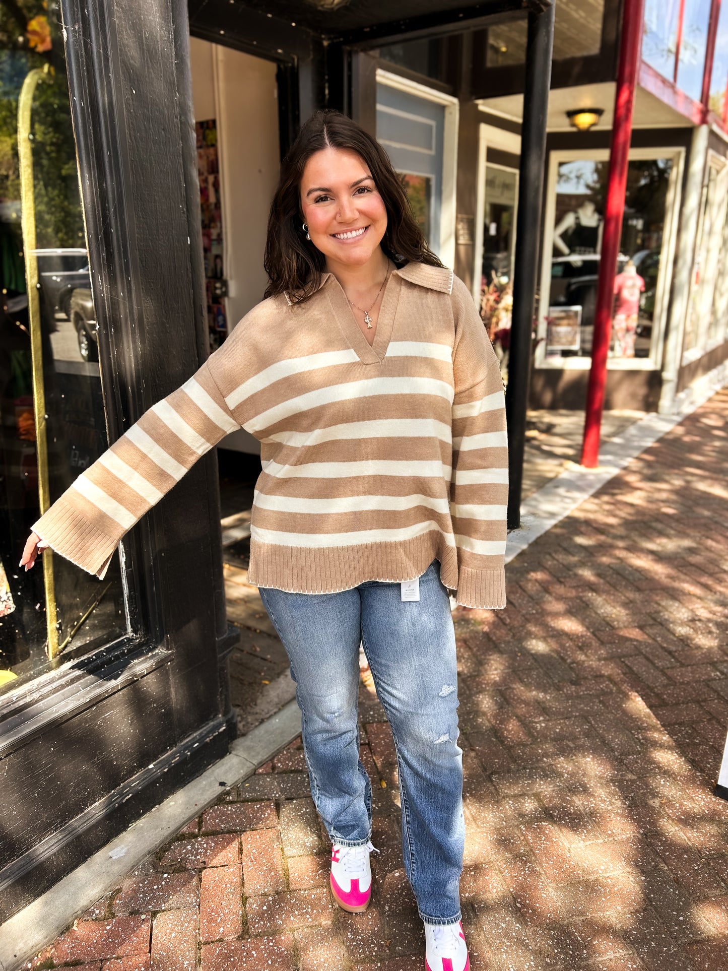 Dreamy Stripe Knit Sweater