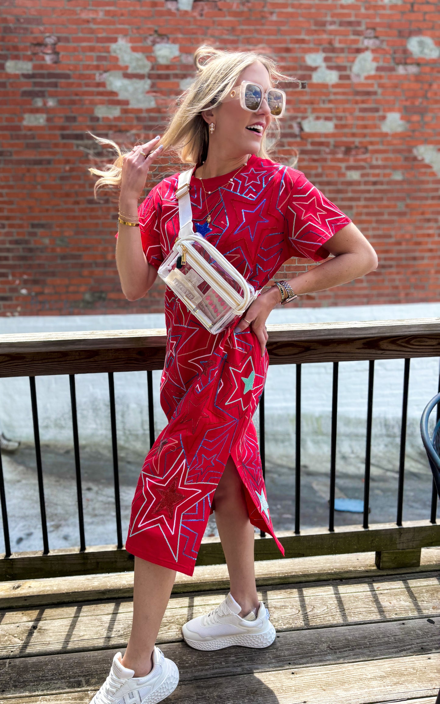 Groovy Star Midi Tee Dress