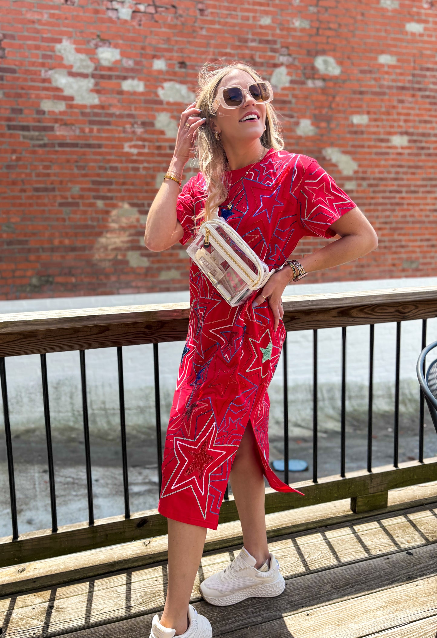 Groovy Star Midi Tee Dress