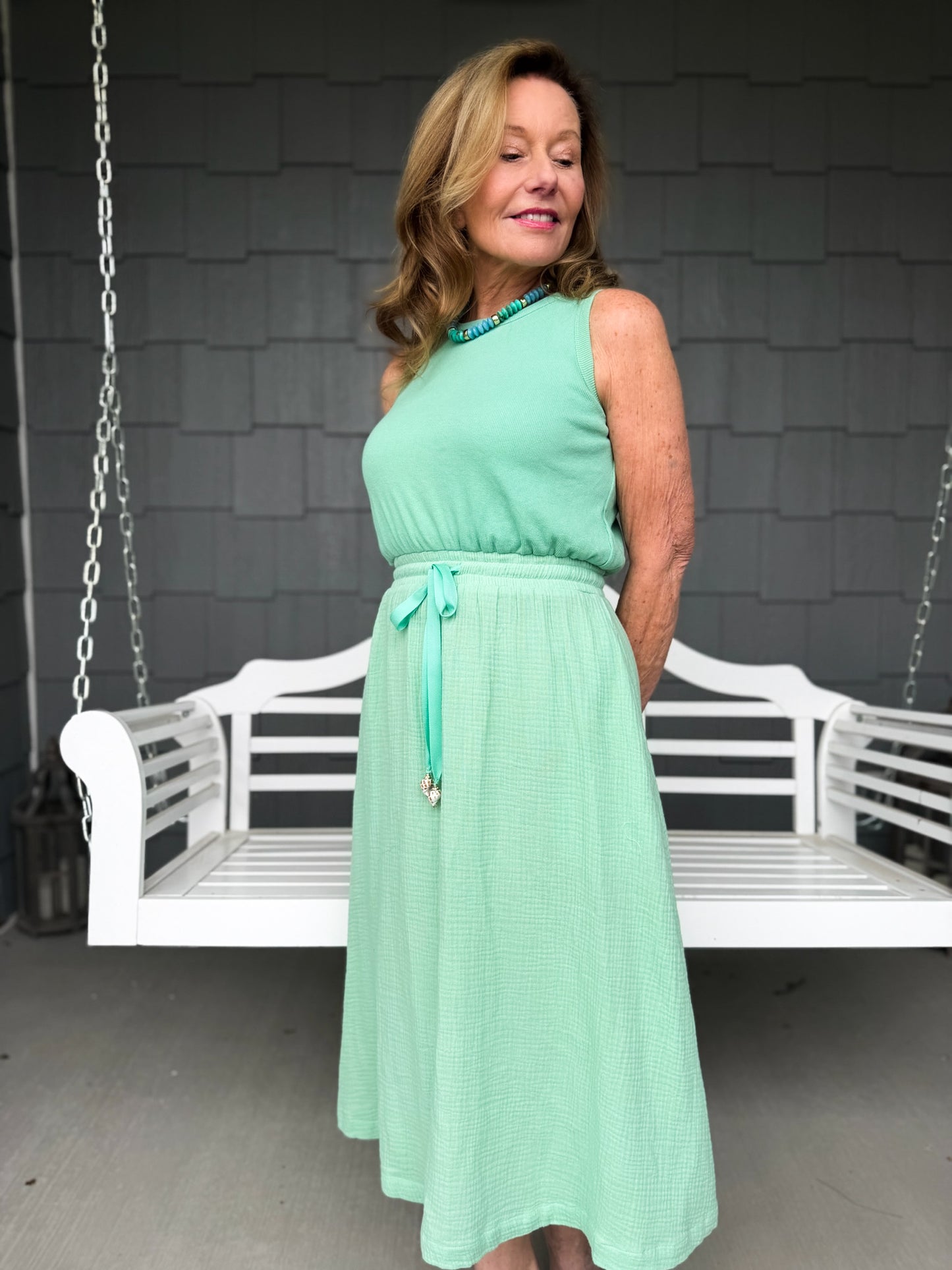 Bonita Beach Dress in Seaglass