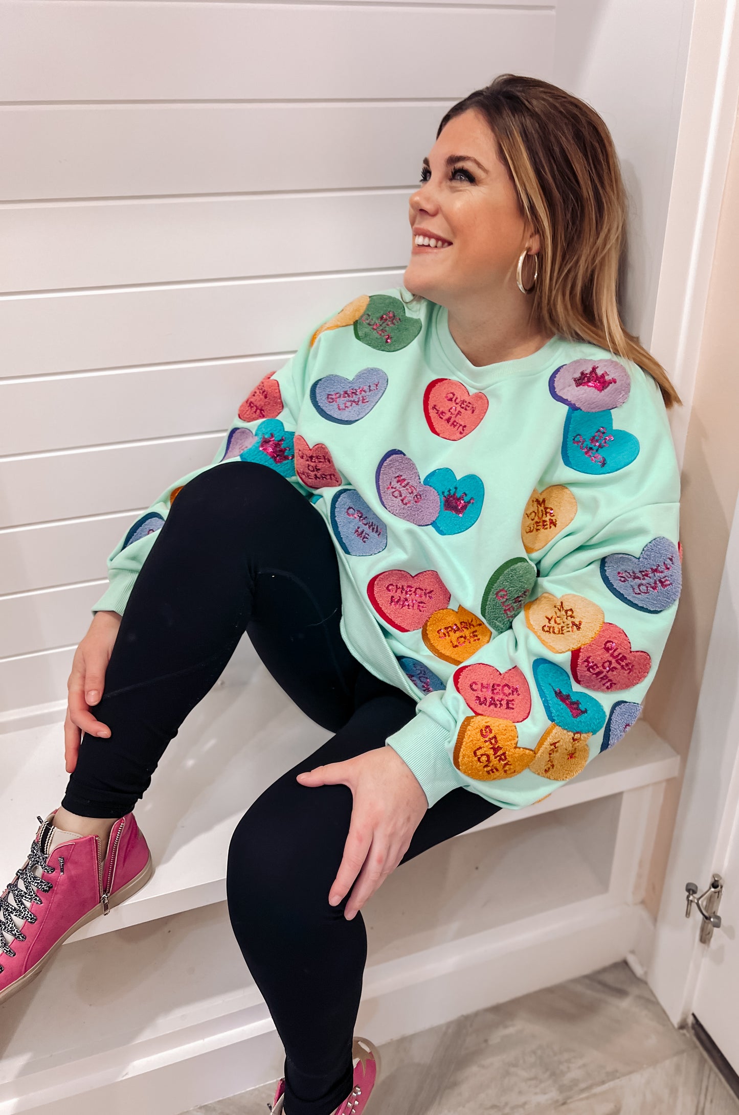 Fuzzy Candy Heart Queen Sweatshirt