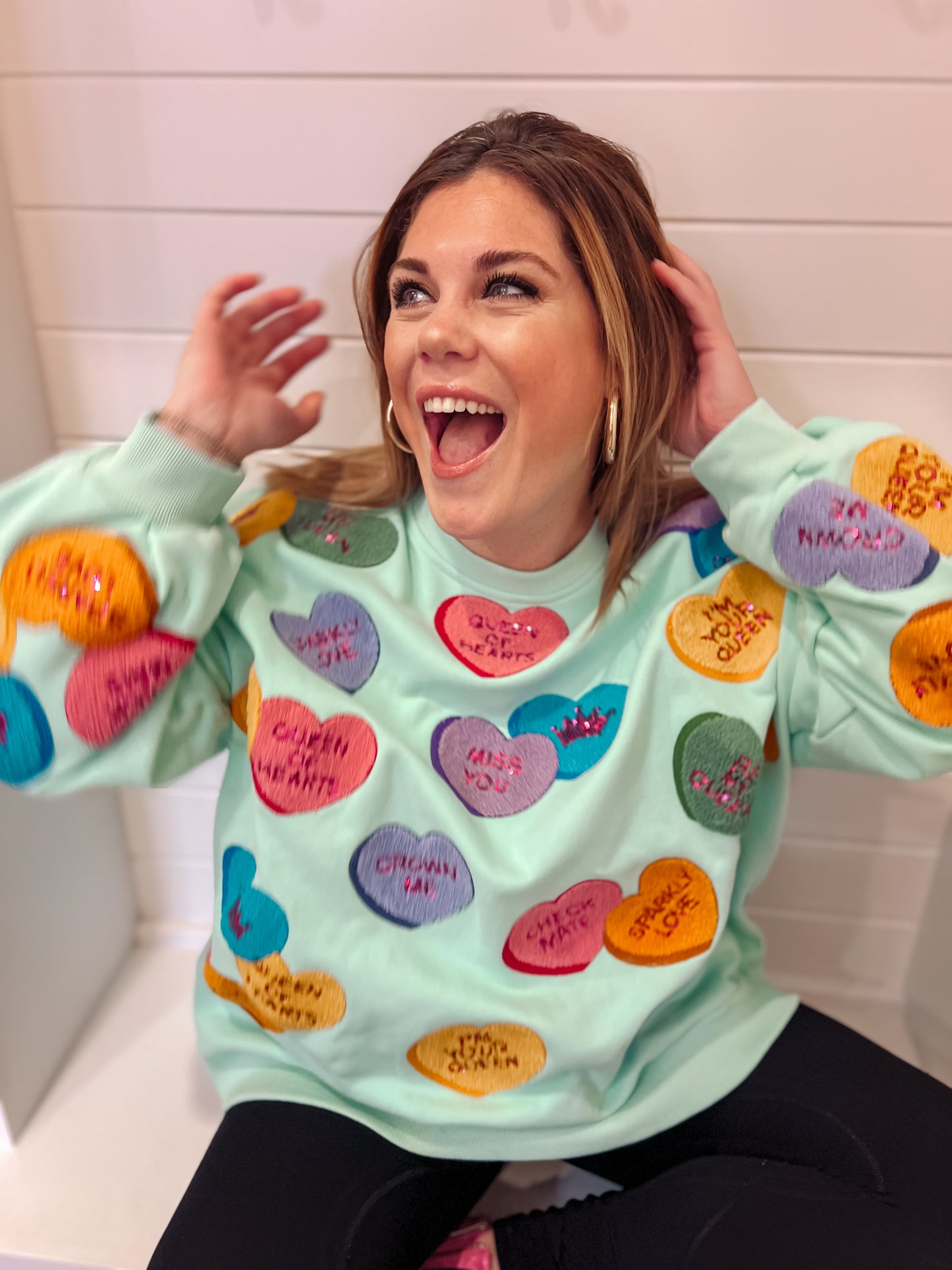 Fuzzy Candy Heart Queen Sweatshirt