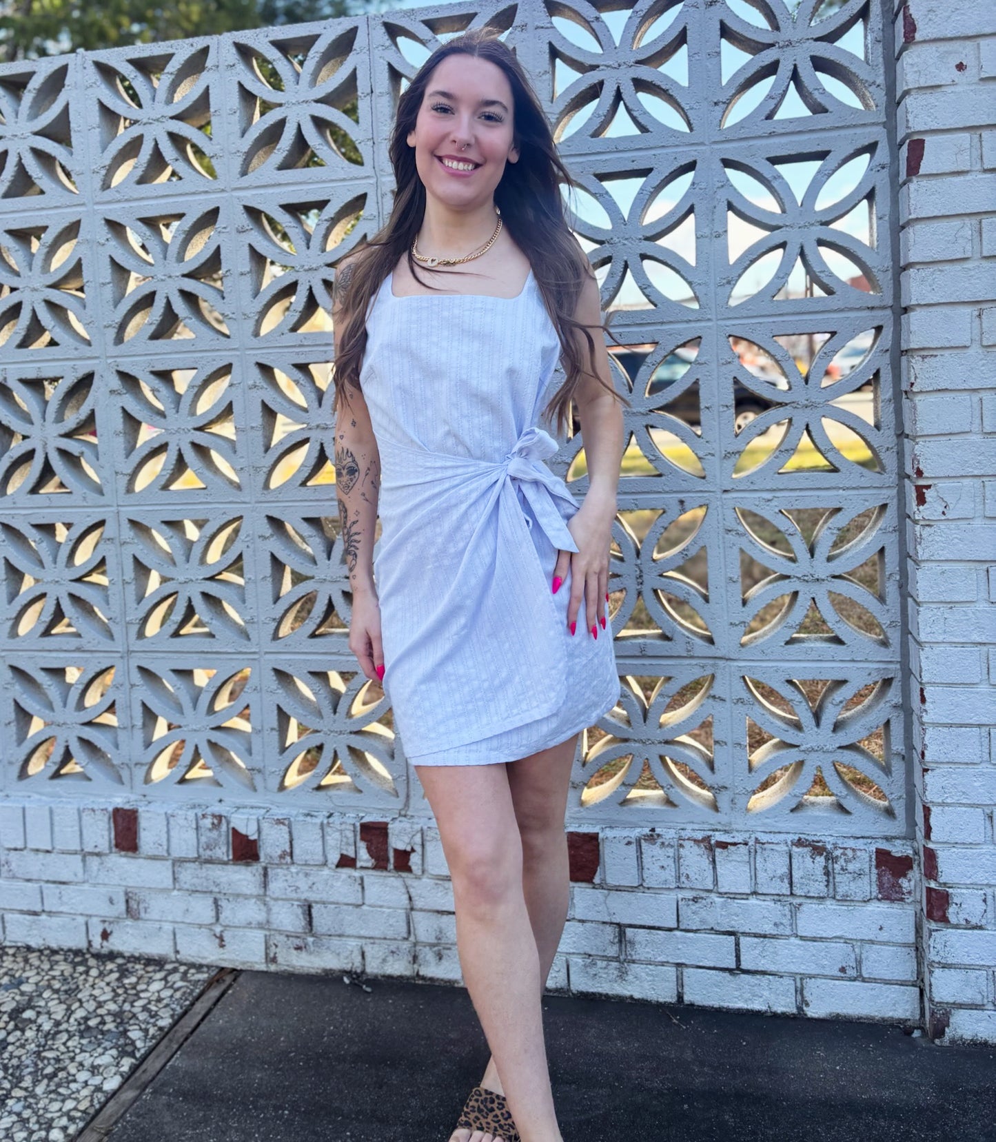 Coastal Breeze Tie Wrap Dress